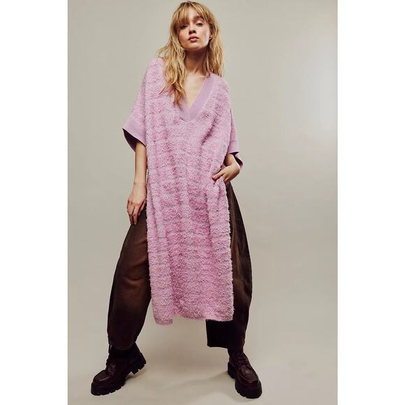 Free People Dresses & Skirts - Free People Imani Sweater Pullover Coverup Pink Women’s‎ Size M/L